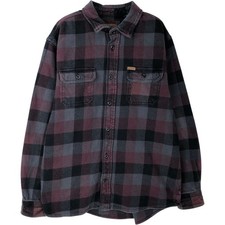 Used Orvis long-sleeved heavy flannel check shirt men's size L approx.