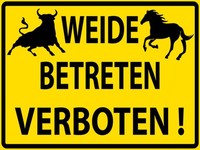 Holzschild 30X40 Cm Weide Betreten Verboten Deko Geschenk Holz Schild