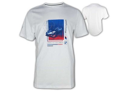 BMW Motorsport T-Shirt weiß Puma BMW MMS Car Graphic Tee 2 Fan Jersey Gr.M - 3XL