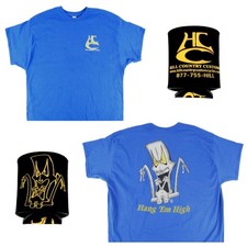 Hill Country Custom Cycles 3X-Large Blue Logo T-Shirt with Black Koozie set