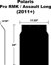 Proven Design Products Snow Flap for Polaris RMK/ASSAULT/AXYS 2011+ SF11RMKPB-L
