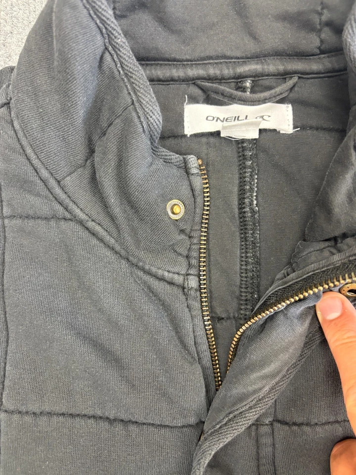 Chaqueta acolchada O'Neill Mabeline para mujer pequeña negra con cremallera bolsillos a presión Foto 3 de 4