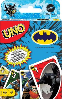 Mattel Games UNO Batman Kartenspiel für Familienspieleabend, 2 - 10 Spieler