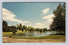 Garrettsville OH-Ohio, Swan Lake, Mallory Memorial Home, Vintage Postcard