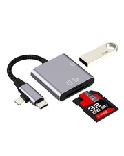 USB C Lightning to USB 3.0 Adapter 3 in 2 OTG SD Card Reader HUB for iPhone 16 1