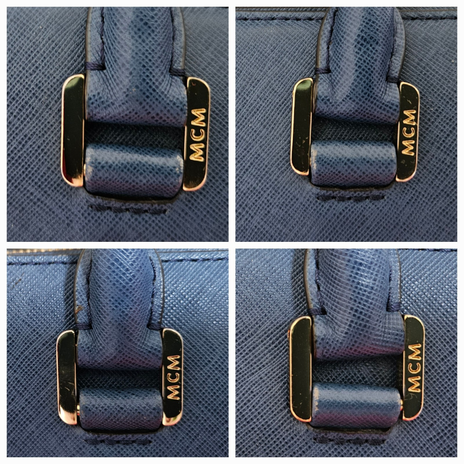 MCM Blue Handbag Satchel AUTHENTIC — image 12