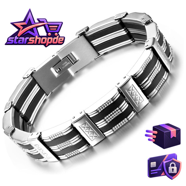 Herren Armband Edelstahl 19Cm-21Cm Link Armband Herrenschmuck Geschenk-image