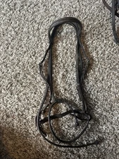 Horse size brown leather schooling english bridle (no reins)
