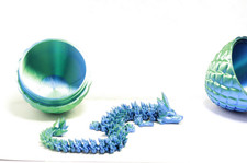 3D Printed Dragon with Dinosaur Eggs Fidget Toys for Kids BLUE GREEN