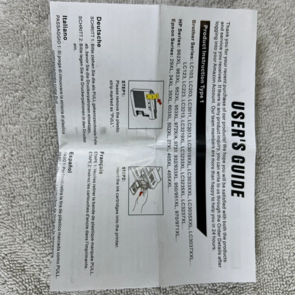 Сменные чернильные картриджи KingJet 3033XXL упаковка 5 шт. новые Brother HP Epson - Изображение 4 из 4