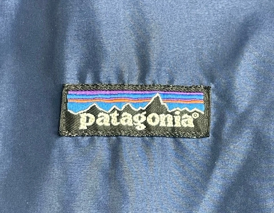 Chaqueta Bomber De Colección Patagonia Para Hombre Forrada de Vellón Azul Nylon Cremallera Talla Grande Foto 3 de 4