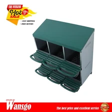 6 Hole Chicken Nesting Roll Away Nest Laying Box Egg Coop Nesting Box Chicken