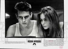 1996 Press Photo Tom Cruise and Emanuelle Beart in "Mission: Impossible."