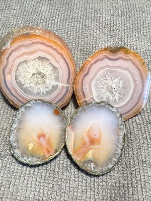 Warring States agate (2pr), display/gift, video, mirror polish