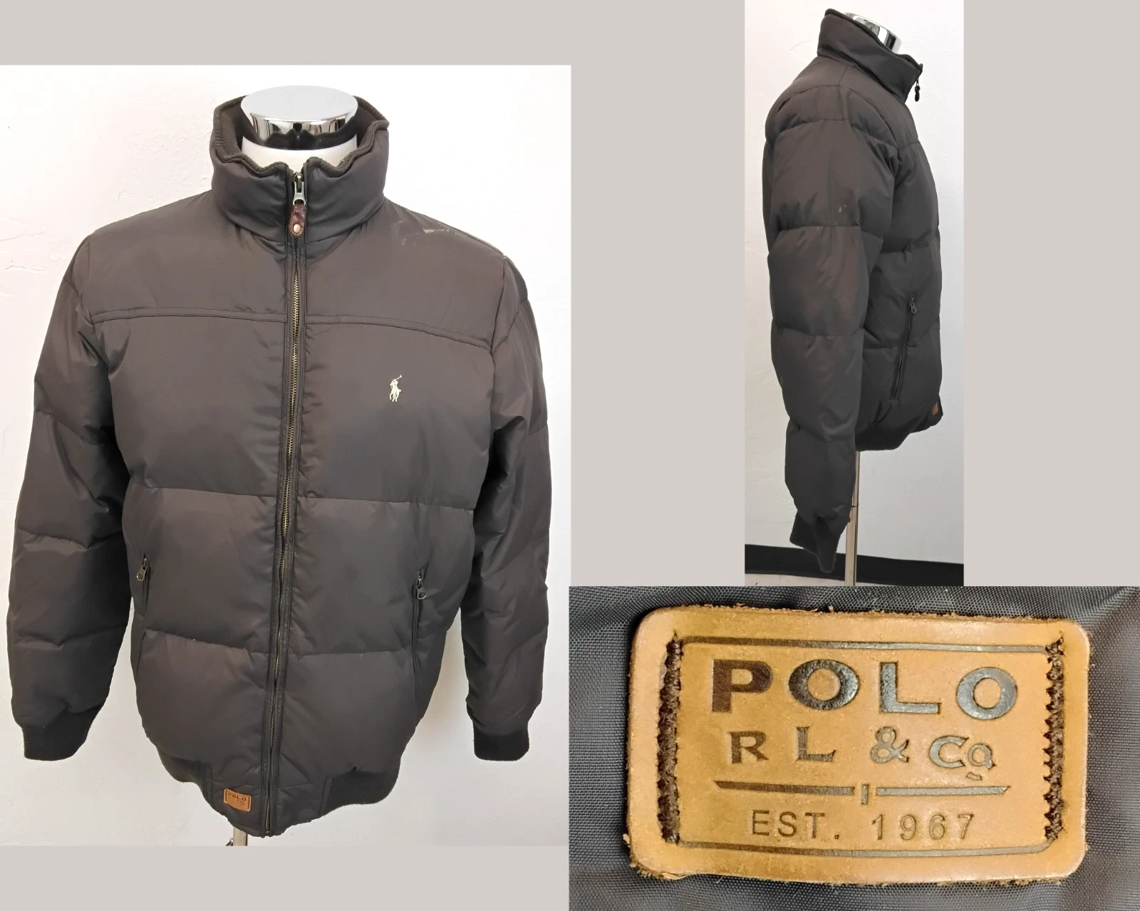 Polo Ralph Lauren Down Jacket Men's XXL Brown #W4050