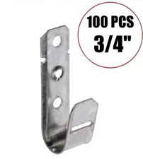 100 Pack 3/4" J-Hook Wall Ceiling Mount Hanger Route CAT Network Wire Cord Cable