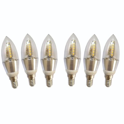 6 E14 screw-in point bulbs 5W yellow LED energy-saving bulbs (warm light)