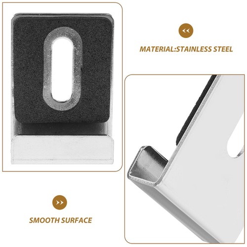 4 Pcs Stainless Steel Mirror Clip Holders for Wall Mounting Hanging Brackets - Picture 4 of 12