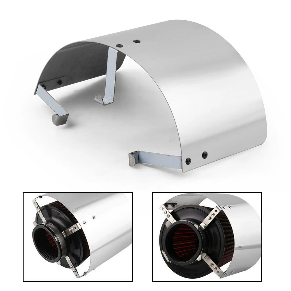 3'' 76mm Air Filter + Universal Air Intake Filter Heat Shield Cover  2.5-3.5 | eBay