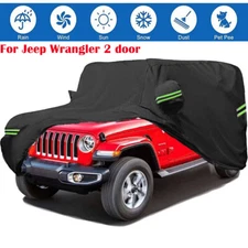 6-Layer Car Cover For Jeep Wrangler 2 Door CJ YJ TJ JK Dust UV Rain Protection