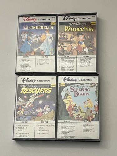 Casetes Disney Pinocho Bella Durmiente Cenicienta Rescatadores Juego Probado