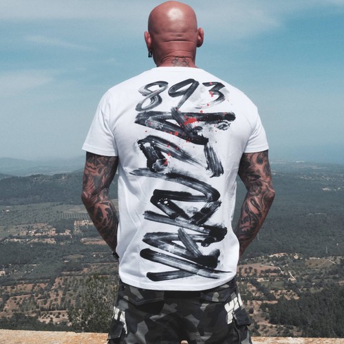 Neues Yakuza Herren Brushed V02 T-Shirt - Weiß - Picture 2 of 7