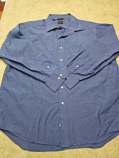 Chaps Men's Blue Long Sleeve Dress Shirt Size XXL