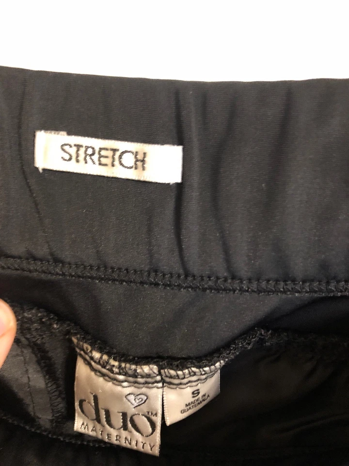 Pantalones de maternidad elásticos DUO pequeños de vestir negros entrepierna de 27" Foto 2 de 2