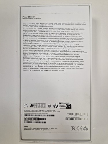 Boite d'origine Iphone 15 ProMax 512Go natural titanium - Photo 2/2