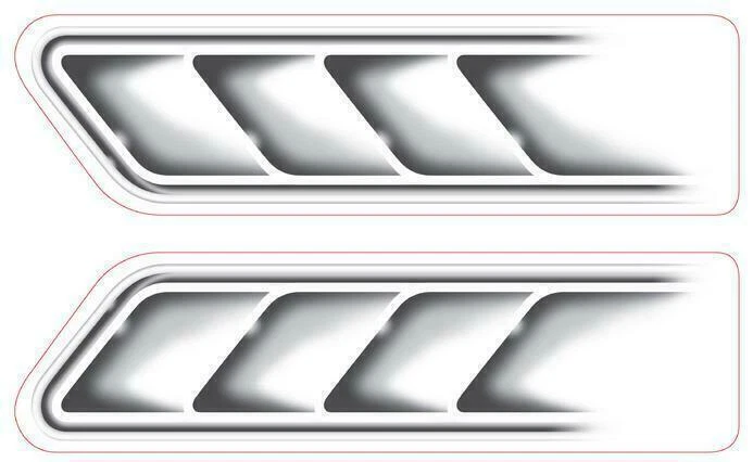 2 Piezas Pegatinas Impermeables Estilo Coche 3D Falsas Ventilaciones Decorativas Salida Ventilaciones Laterales Foto 2 de 4