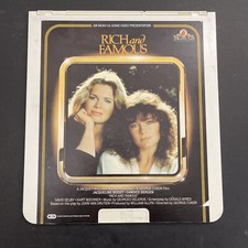 Rich and Famous CED Movie VideoDisc MGM Jacquelin Bisset Candice Bergen 1982