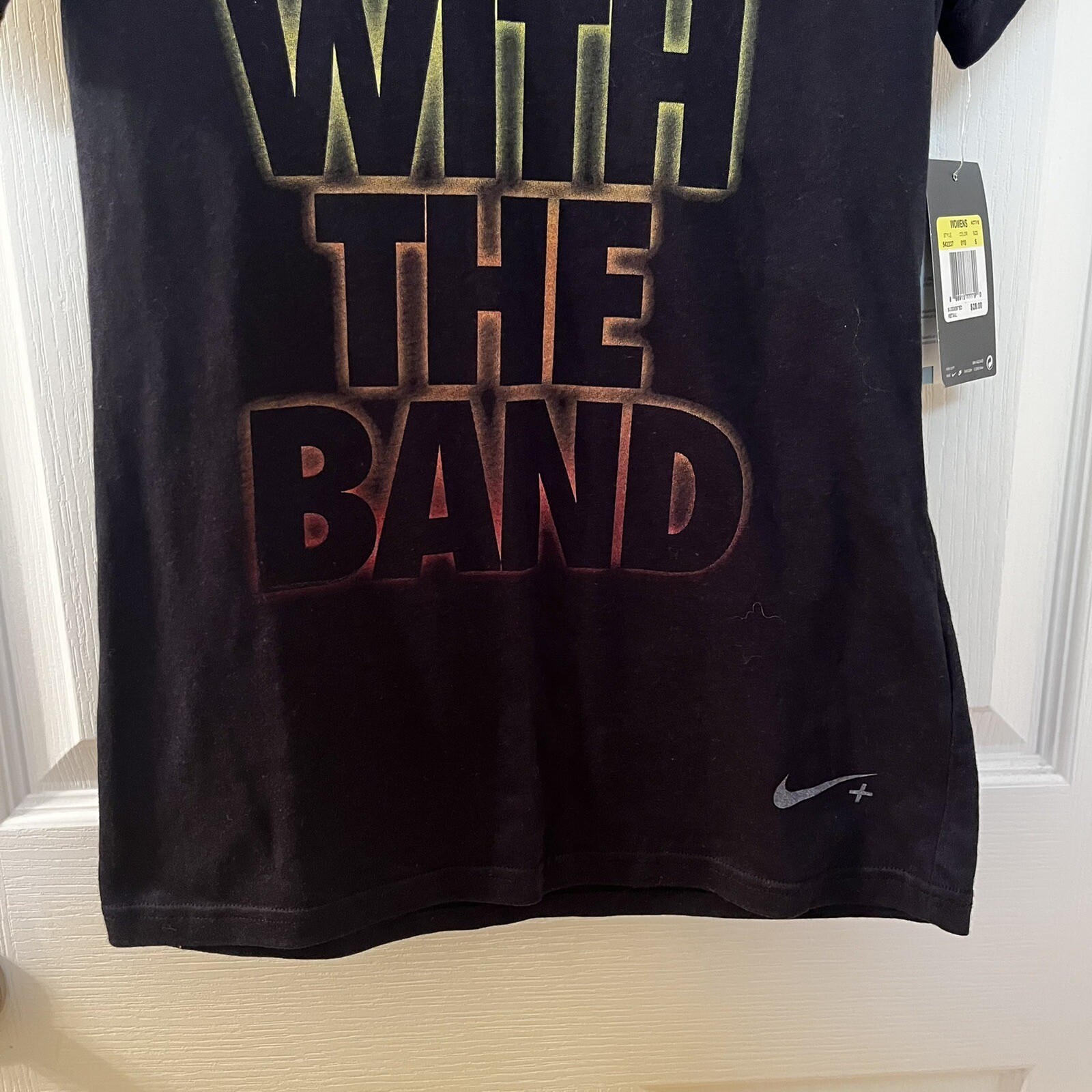 Nike Dri-Fit I'M With The Band Black Graphic Tee T-Shirt Slim Fit Women's Size S thumbnail 4