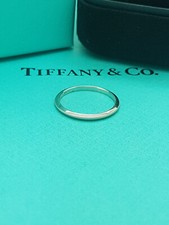 Tiffany & Co RARE 1.6mm Milgrain Knife Edge Platinum Ring (N1/2UK, 6.75US, 54EU)
