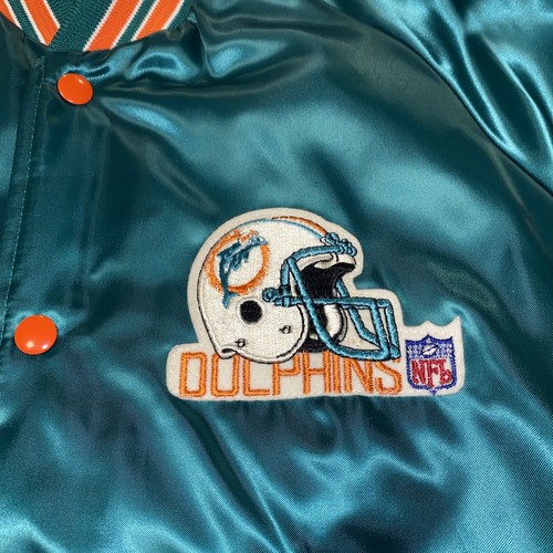 Chaqueta de Satén Chalk Line Miami Dolphins Vintage Años 90 Talla Mediana Como Nueva - Imagen 2 de 9