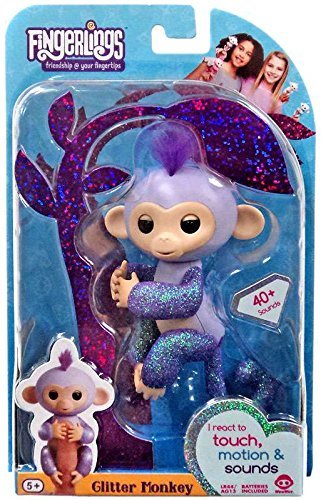 Purple Glitter Glitter Monkeys Fingerlings Sparkle Fingerlings