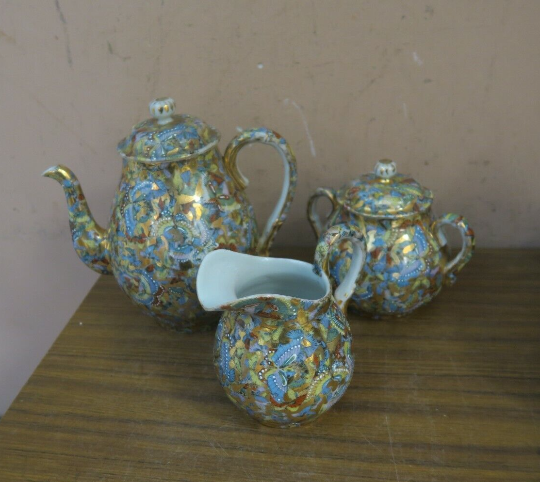 Antique Porcelain piece Tea Serving Set Yokohama Tashiro Japan