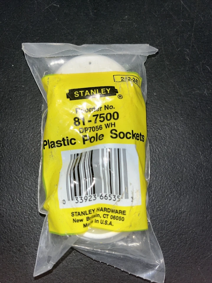 10 juegos de enchufes de poste de armario Stanley 1 3/8" NOS blanco 81-7500 DP7056 contratistas Foto 2 de 3