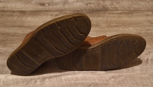 Scarpe Clarks Collection uomo taglia 10M stivali chukka comodi stringati pelle marrone - Foto 7 di 10