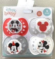 Disney Baby Mickey Mouse 4 Pack BPA free Orthodontic Pacifiers NEW Sealed