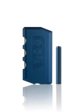GRAV Aluminum Dugout, Spring Loaded One Hitter Taster. Beautiful Midnight Blue.