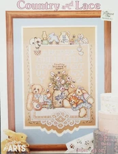 Country and Lace Counted Cross Stitch Chart Lynn Waters Busa Graph-it Arts 1992