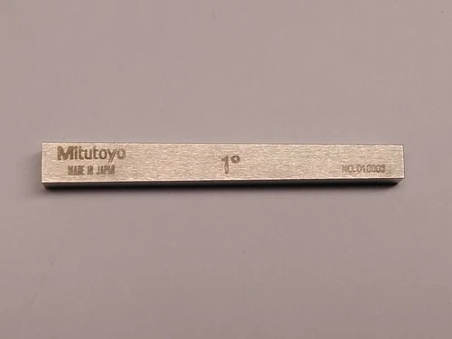 MITUTOYO ANGLE BLOCK  1 DEGREE 010003 MACHINIST PRECISION GROUND 20 SEC ACCURACY
