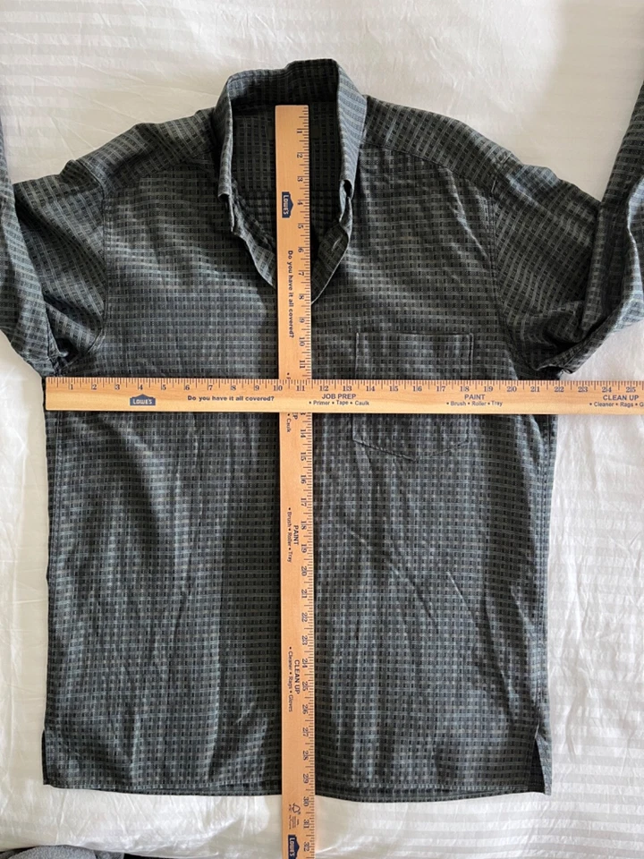 Ermenegildo Zegna Men's 15.5" x 34"/35" Green L/S Patterned Shirt Made in Italy - Image 3 of 4