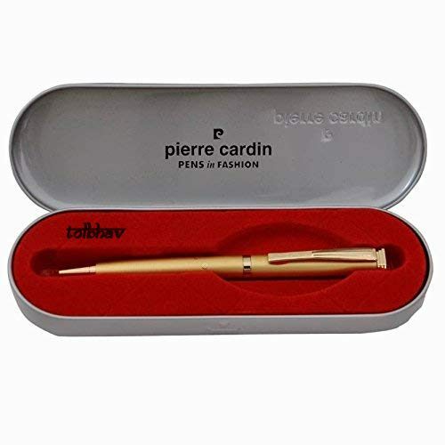 Pierre Cardin Noblesse Satin Gold Trim Ball Point Pen BP Blue Ink Gift New Fine - Picture 3 of 8