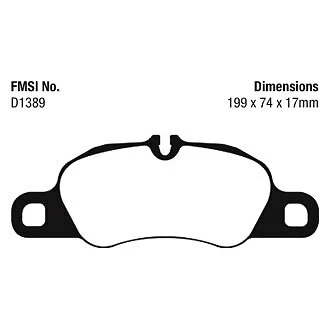 EBC DP42057R Yellowstuff Front Brake Pads for 2013-2015 Porsche Boxster — 第 4/4 张图片
