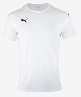 PUMA Men LIGA Jersey Shirts Athletic White Casual Tee Top GYM Shirt 70341714