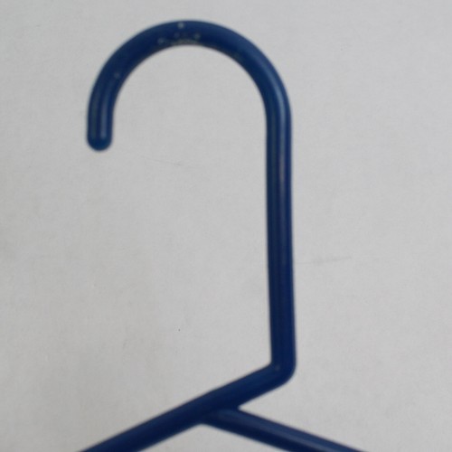 Set of 10 Opaque Blue Plastic Clothes Hangers For Pants or Tops - Picture 4 of 5