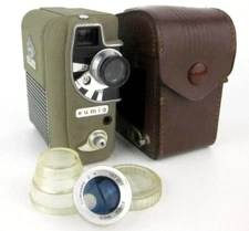 Eumig Electric Eye 8mm Movie Cine Camera w Case Lens Austria 1950's Untested