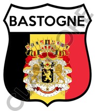 BASTOGNE Belgium Holland Brussels car sticker camper van Motorcycle truck