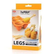 Fried Chicken Leg Silicone Baking Cake Pop Mould Novelty Fun Mold For 6 Cakepops
